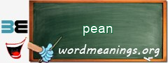 WordMeaning blackboard for pean